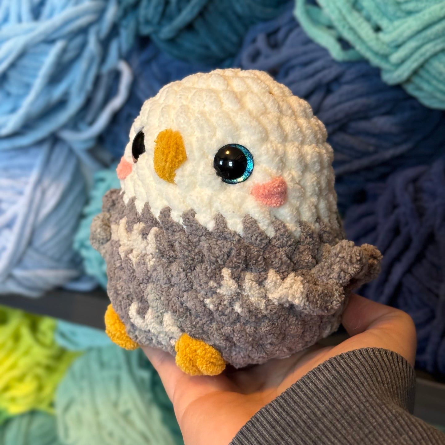 Seagull Crochet Plushie | Hand Painted Eyes