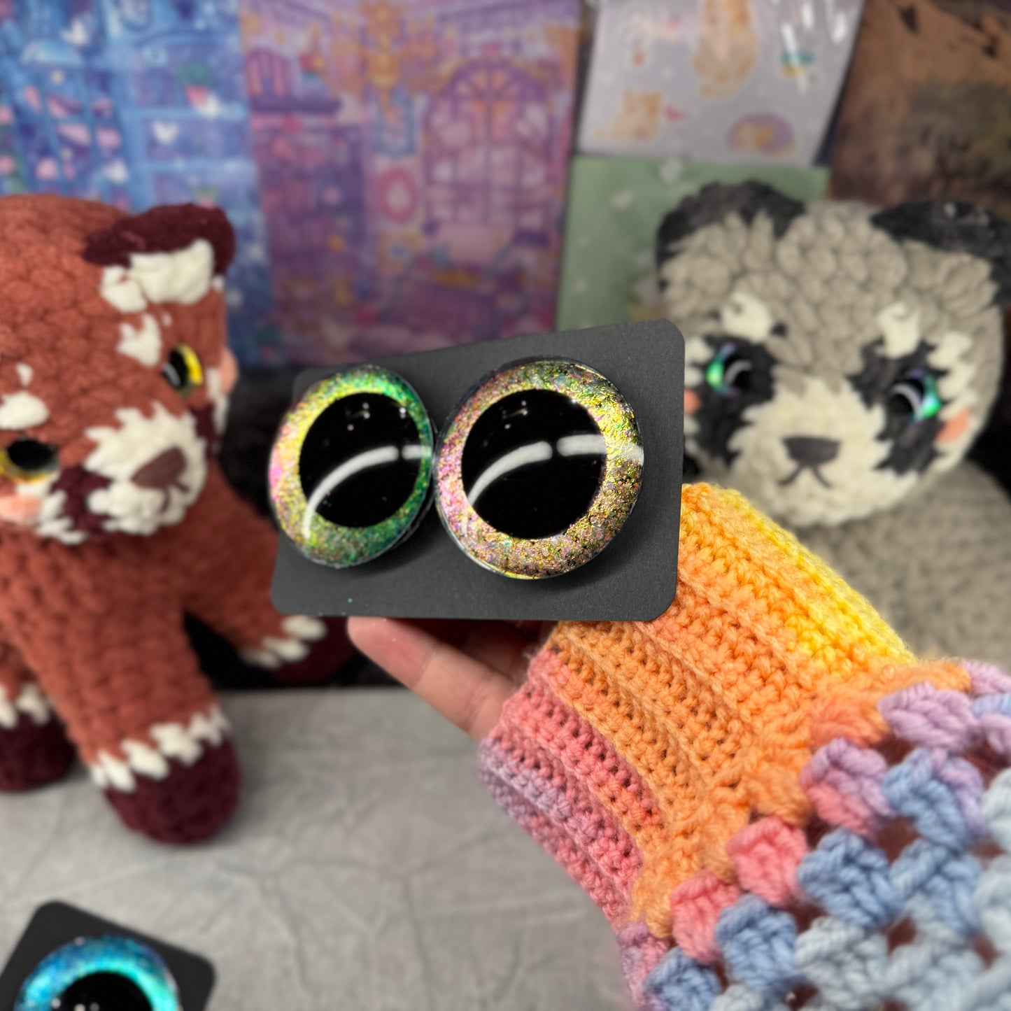 Hand Painted Kawaii Eyes | 50mm | Dawn