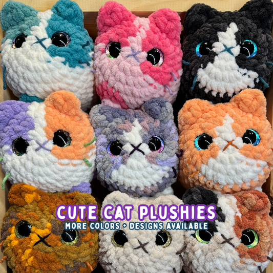 Cat Crochet Plushies | Hand Painted Eyes