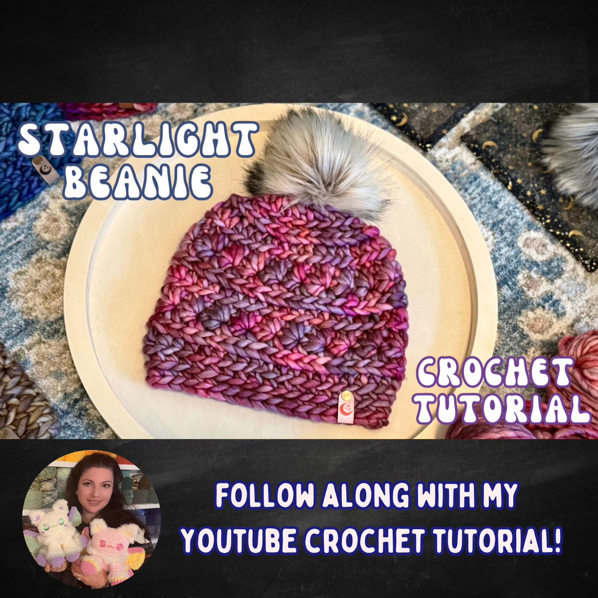 Winter Beanie Crochet Kit | 25 colors available of Malabrigo Rasta Yarn