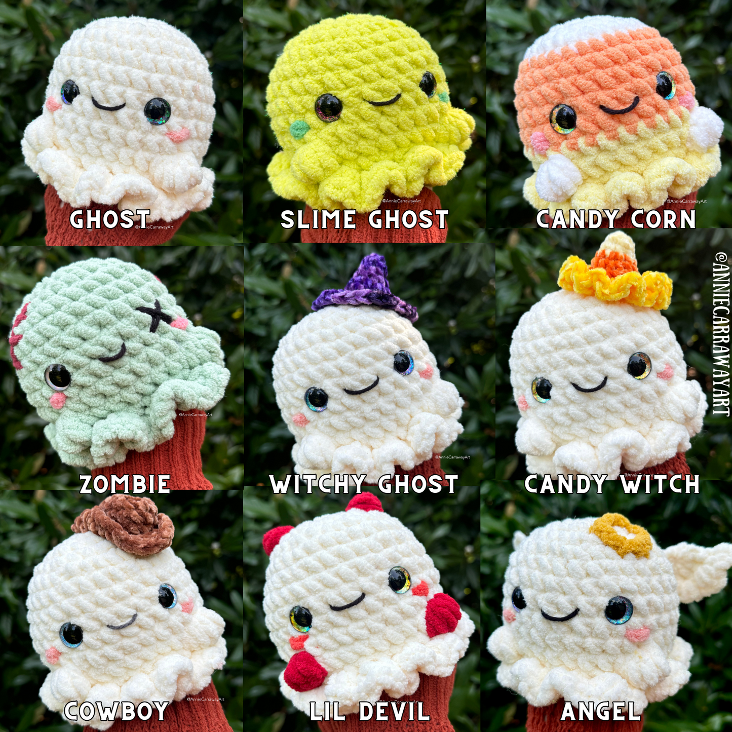 Autumn Ghost Plushies Crochet Pattern