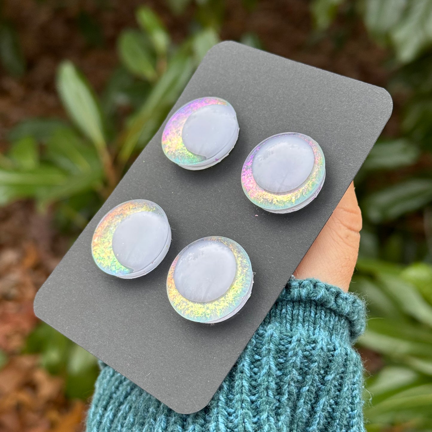 25 mm Hand Painted Kawaii Eyes | Opal | Set #95