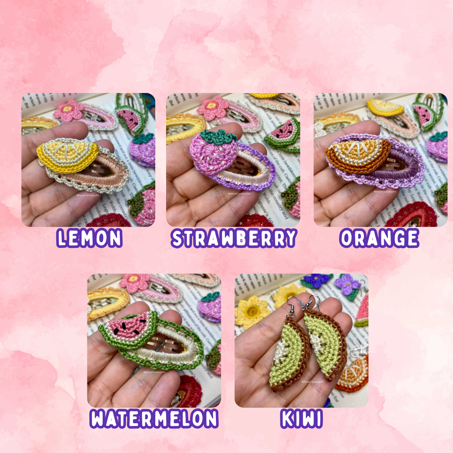 Crochet Accessories | Hair Clips and Earrings