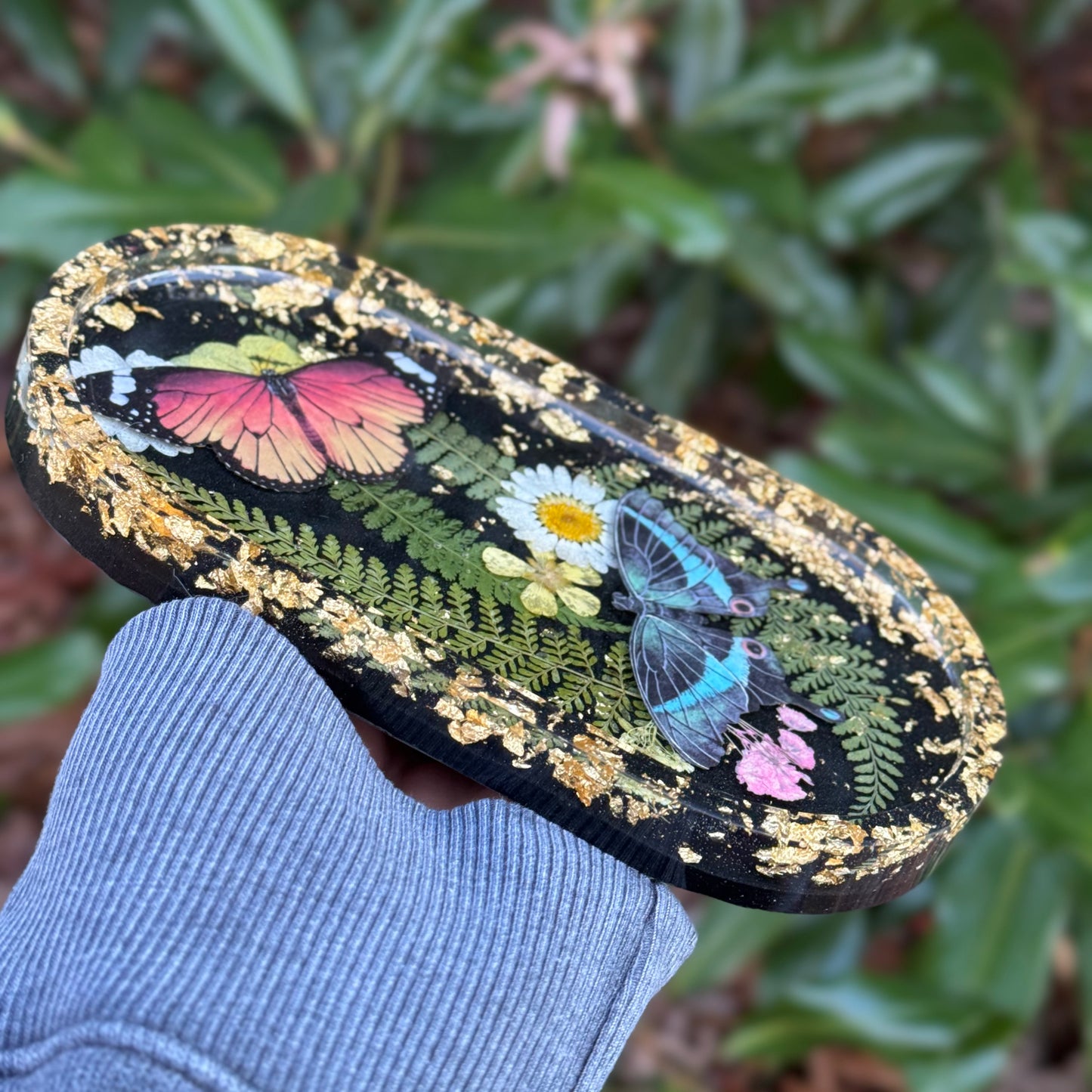 Fern Butterfly Trinket Tray