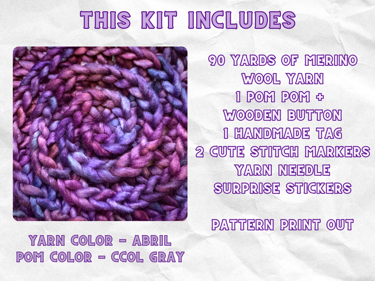 Starlight Beanie Crochet Kit | Hand Dyed Merino Wool | Abril