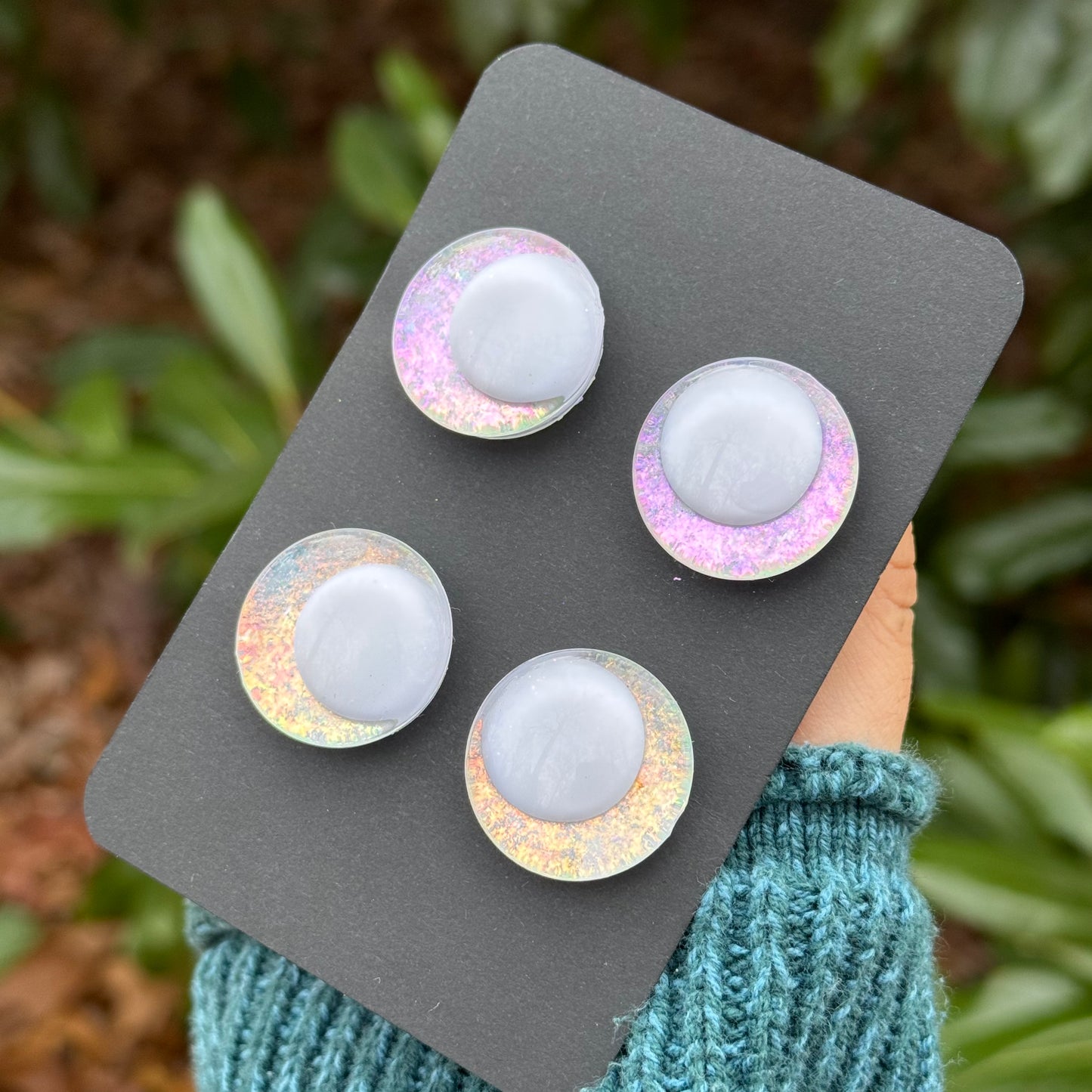 25 mm Hand Painted Kawaii Eyes | Opal | Set #95