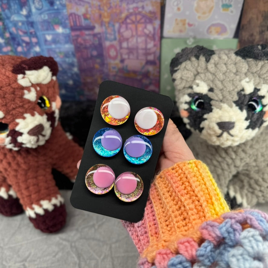 Hand Painted Kawaii Eyes | 25mm | Set 8