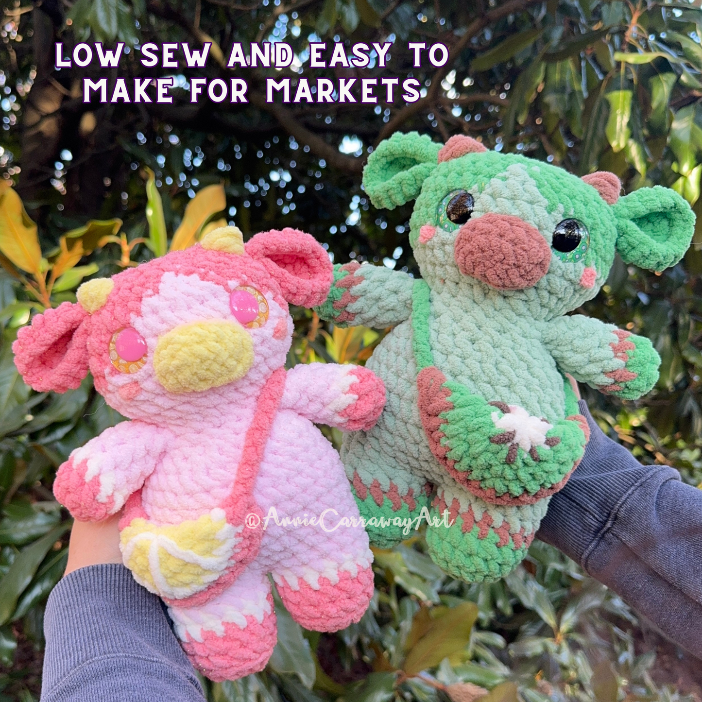 Low Sew Cow Plushies Crochet Pattern