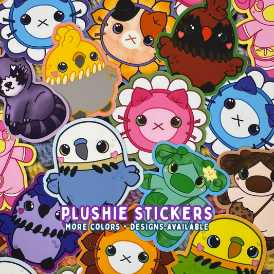 Plushie Stickers | Original Art by Annie Carraway Art