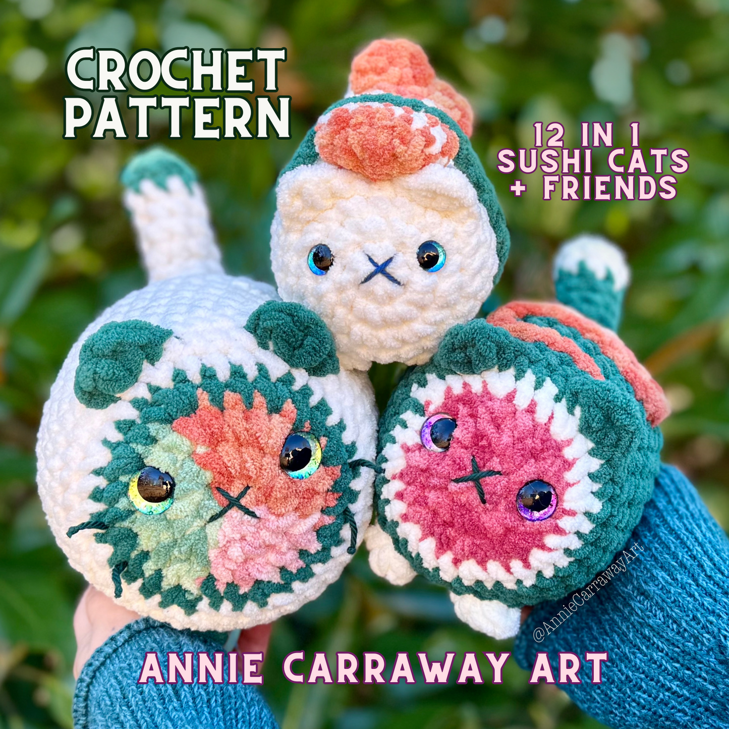 Sushi Cats + Friends Crochet Pattern Bundle