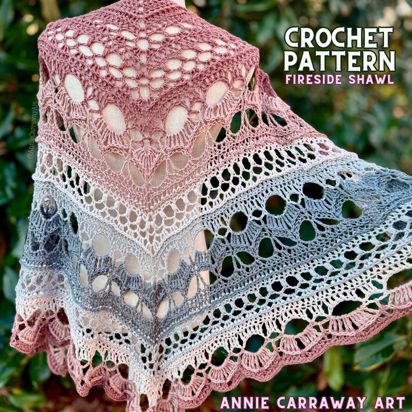 Fireside Shawl Crochet Pattern