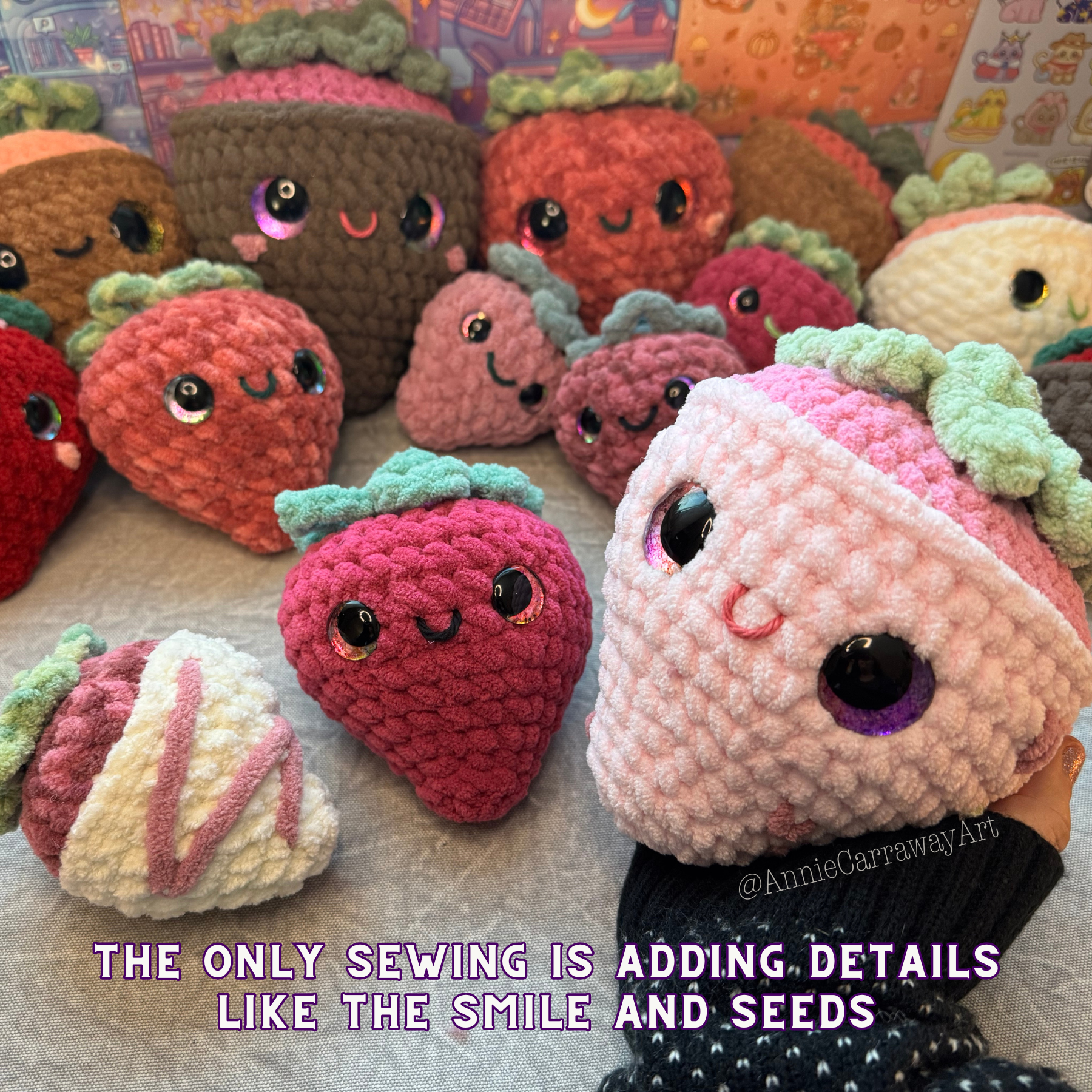 Cute Strawberry Plushie Pattern | Digital Download – Annie Cute Strawberry Plushie Pattern | Digital Download – Annie