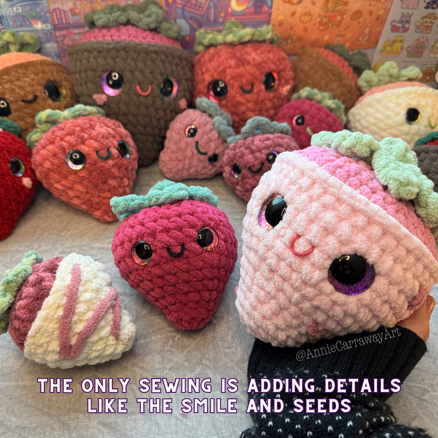 Cute Strawberry Plushie Pattern