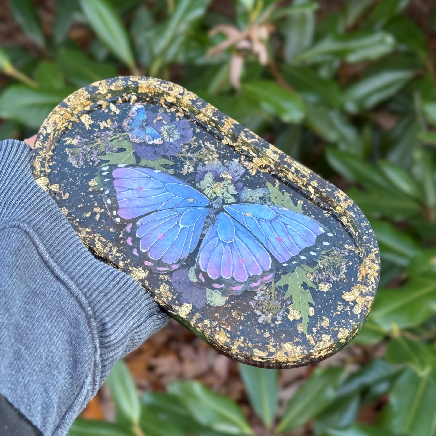 Midnight Butterfly Trinket Tray