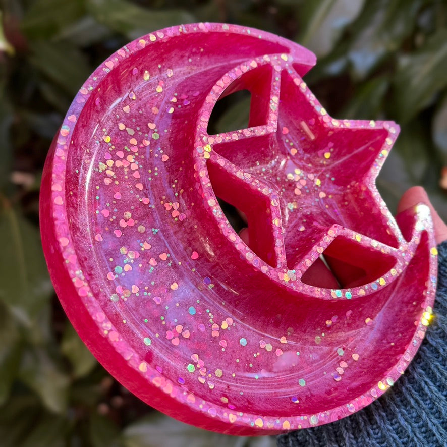 Sparkle Heart Moon Tray