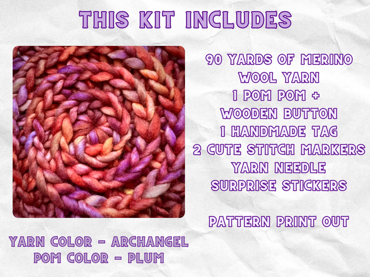 Starlight Beanie Crochet Kit | Hand Dyed Merino Wool | Archangel