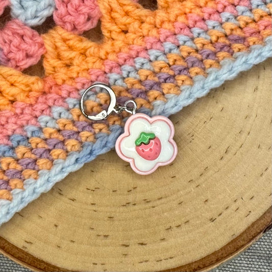 Strawberry Flower Stitch Marker | 1 pack