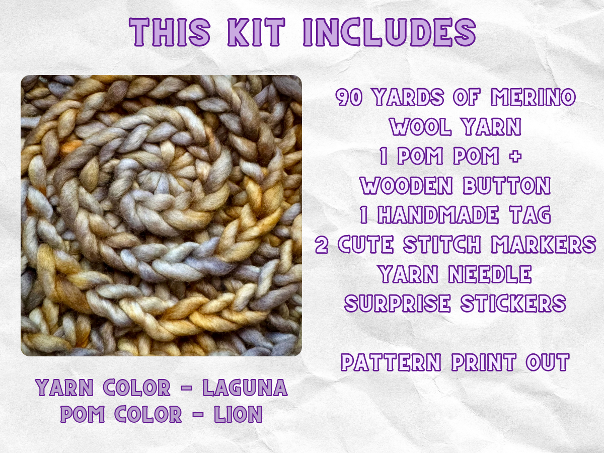 Starlight Beanie Crochet Kit | Hand Dyed Merino Wool | Laguna