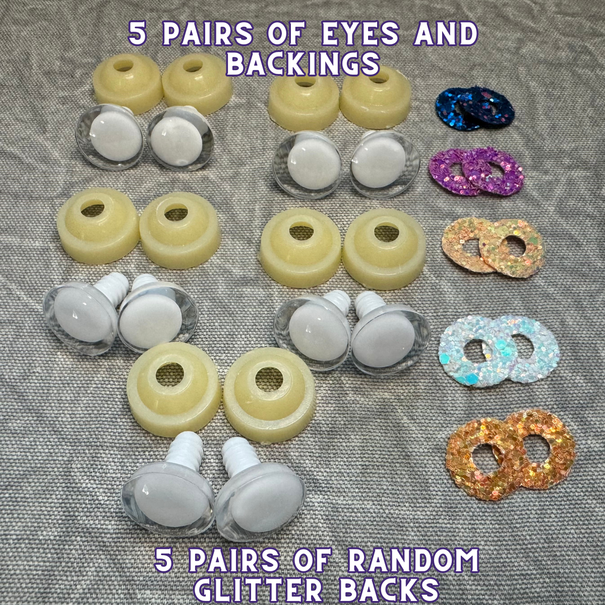 20 mm Kawaii Safety Eyes| 5 White Pairs