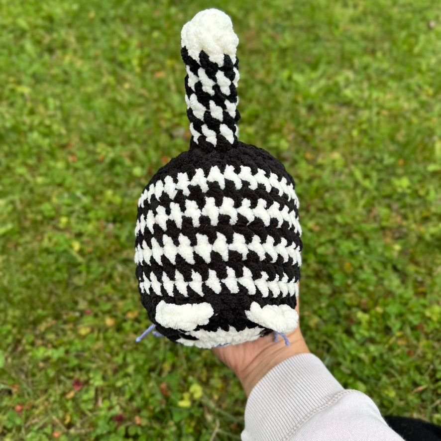 Skeleton Kitten Crochet Plushie | Hand Painted Eyes