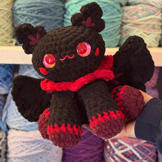 Moth Man Crochet Plushie | Hand Painted Eyes