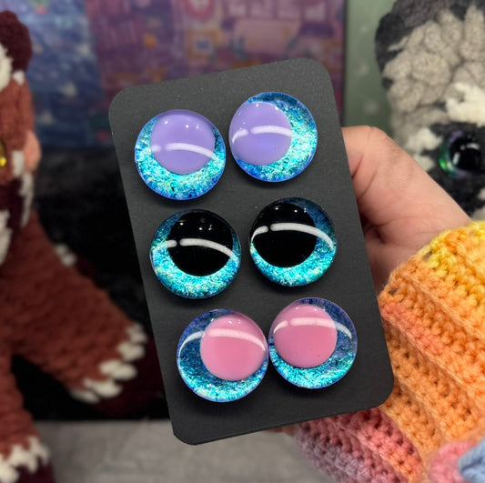 Hand Painted Kawaii Eyes | 25mm | Set 13