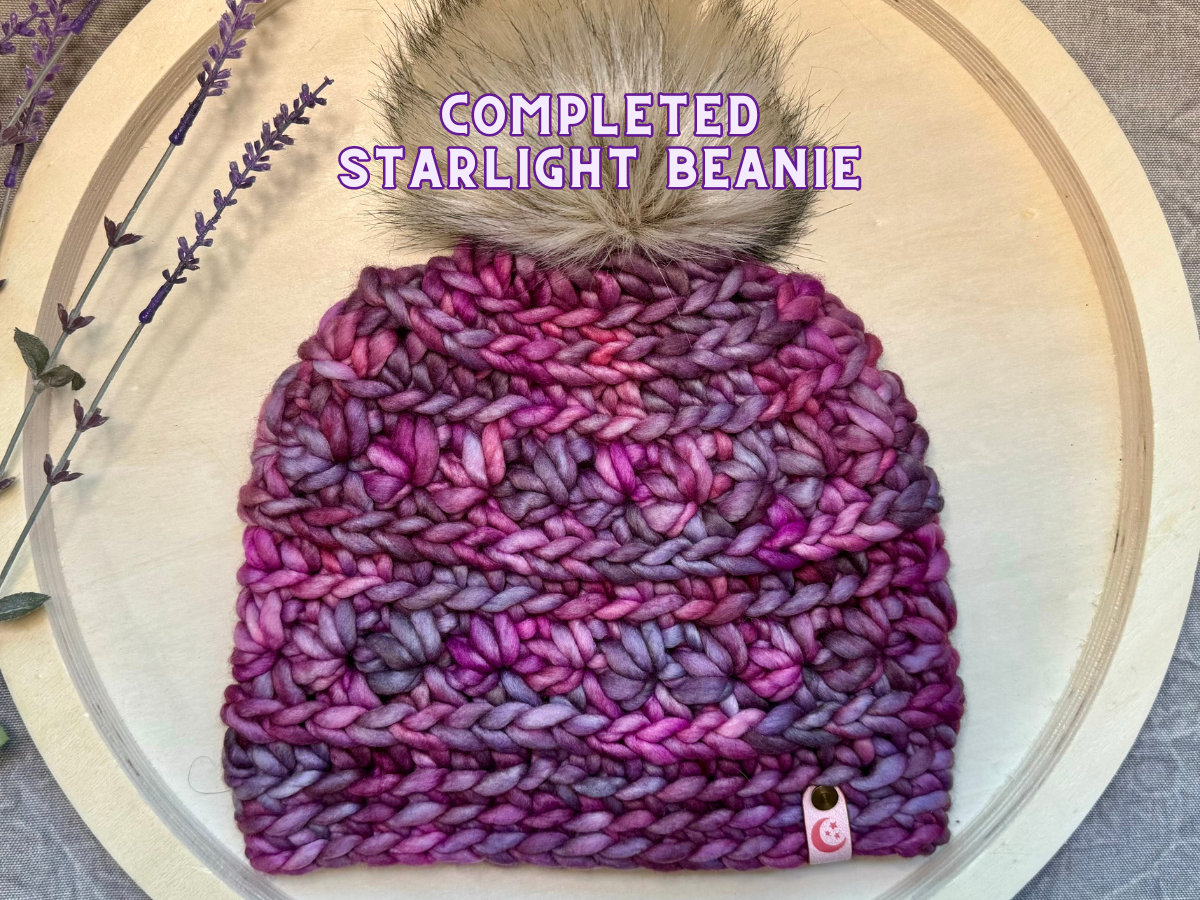 Starlight Beanie Crochet Kit | Hand Dyed Merino Wool | Abril