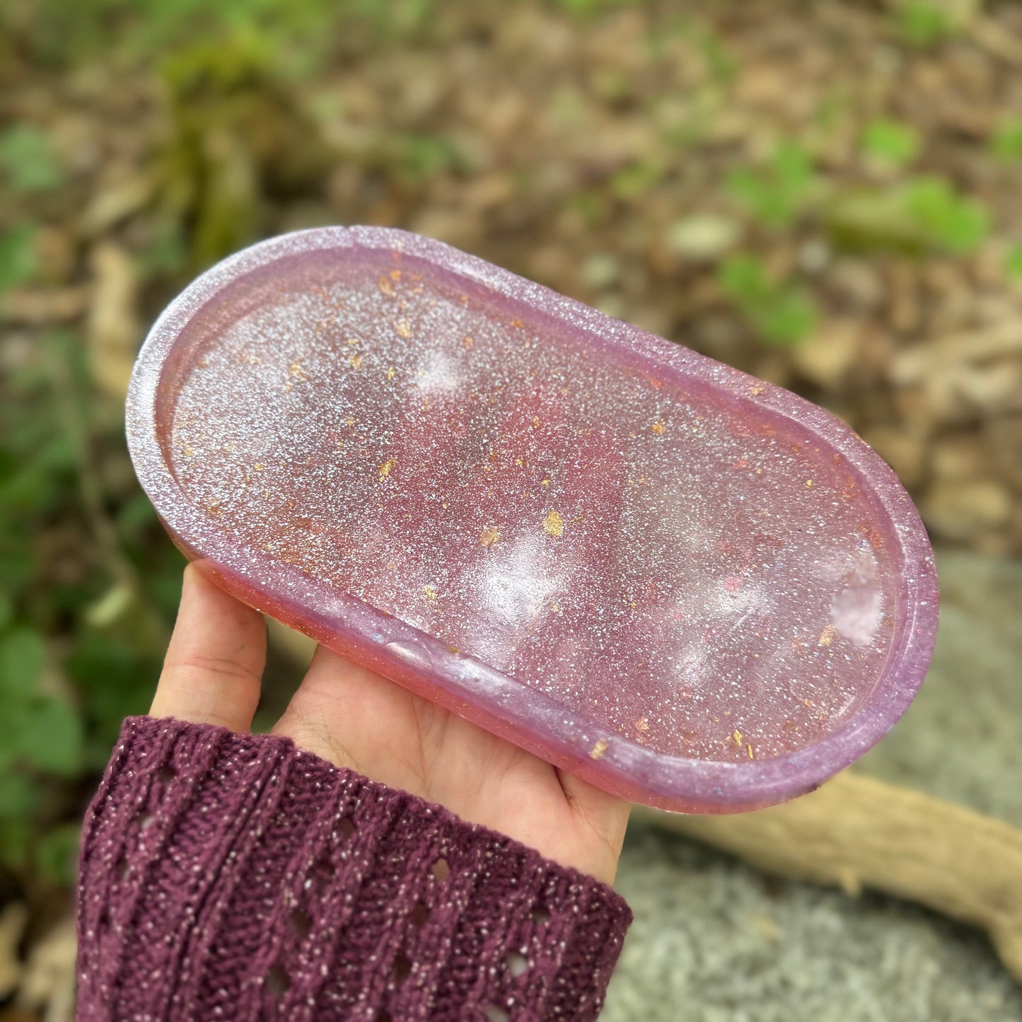 Sparkle Pink Trinket Trays
