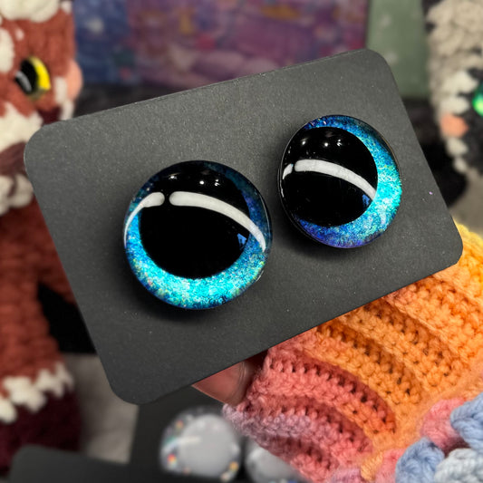 Hand Painted Kawaii Eyes | 35mm | Riptide