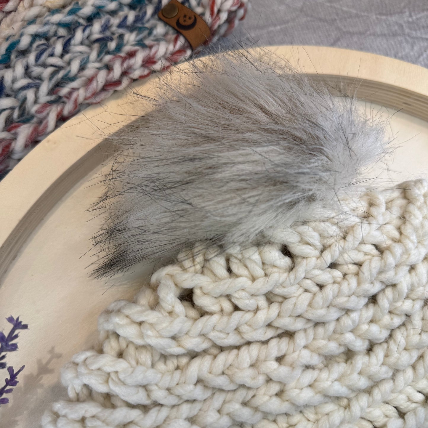 Handmade Winter Beanie | Wool Mix Yarn in the Color Fisherman | Daybreak Design