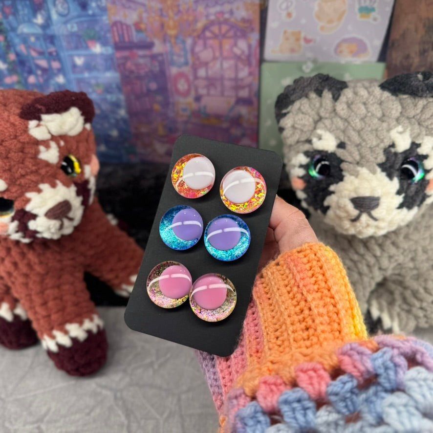 Hand Painted Kawaii Eyes | 25mm | Set 8