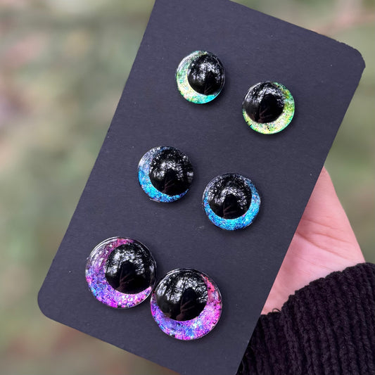 Hand Painted Kawaii Eyes | 18mm, 20mm, 25mm | Set 10