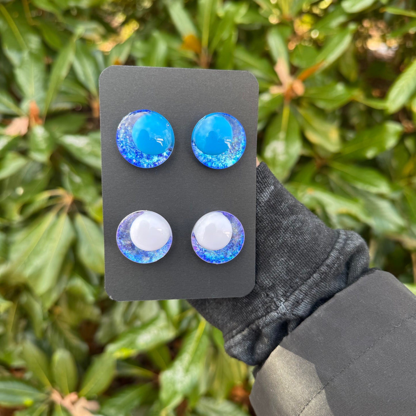 25 mm Hand Painted Kawaii Eyes | Lapis | Set #96