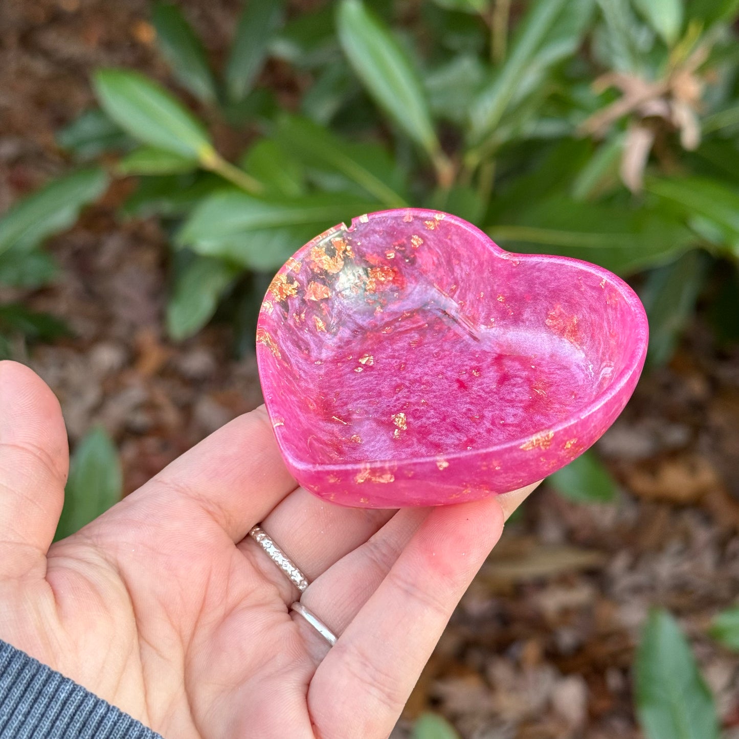 Pink Heart Trinket Trays