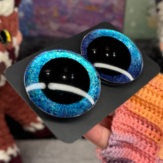 Hand Painted Kawaii Eyes | 50mm | Riptide