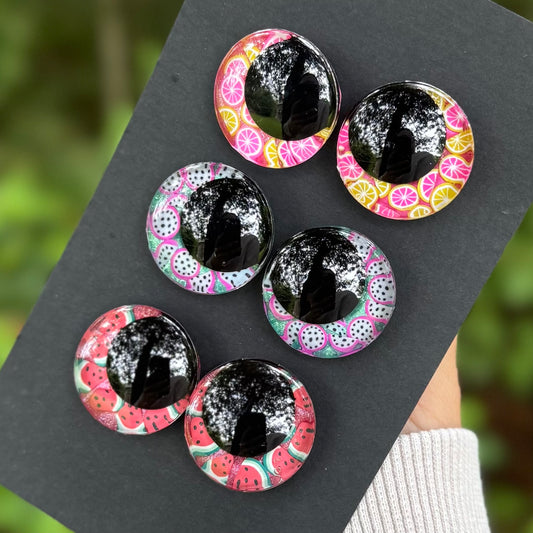 Hand Painted Kawaii Eyes | 25mm | Set 12
