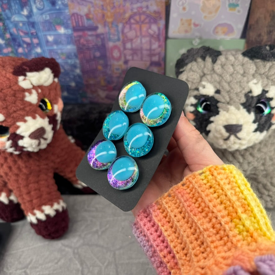 Hand Painted Kawaii Eyes | 25mm | Set 15