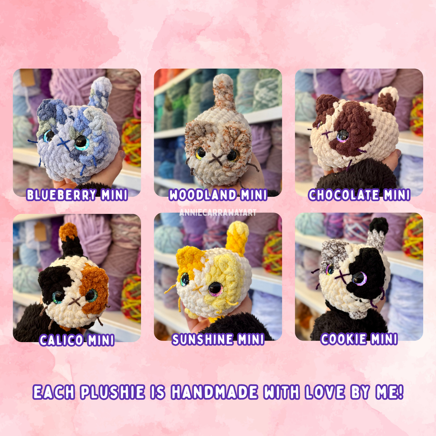 Cat Crochet Plushies | Hand Painted Eyes