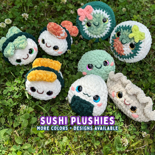 Sushi Crochet Plushies | Hand Painted Eyes