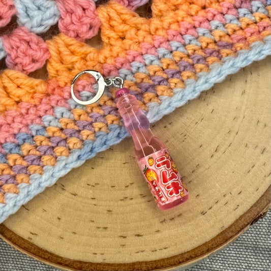Pink Japanese Soda Stitch Marker | 1 pack