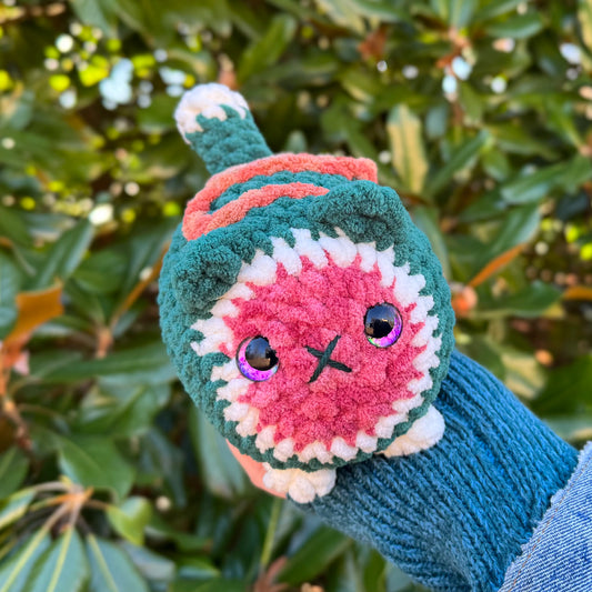 Spicy Tuna Kitten Crochet Plushie | Hand Painted Eyes