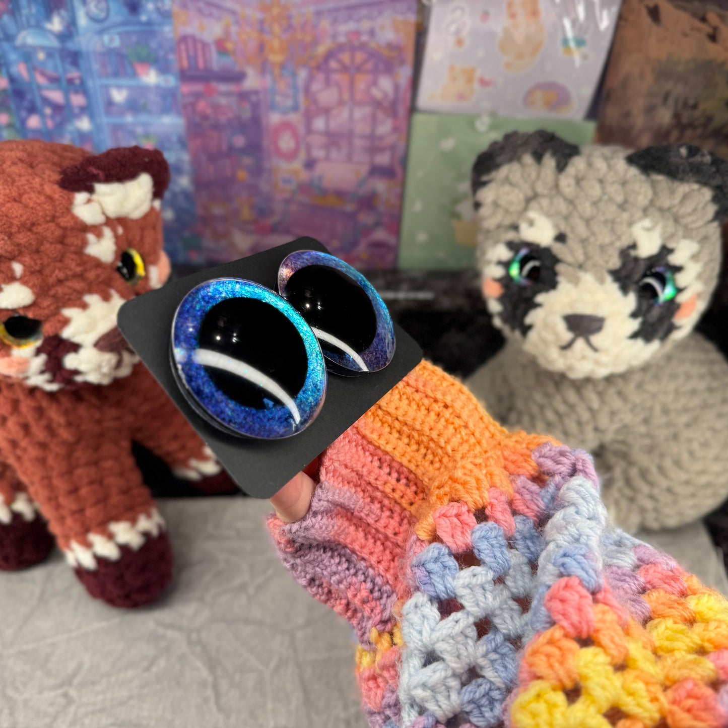 Hand Painted Kawaii Eyes | 50mm | Riptide