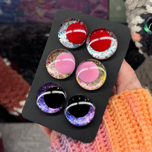 Hand Painted Kawaii Eyes | 25mm | Set 9