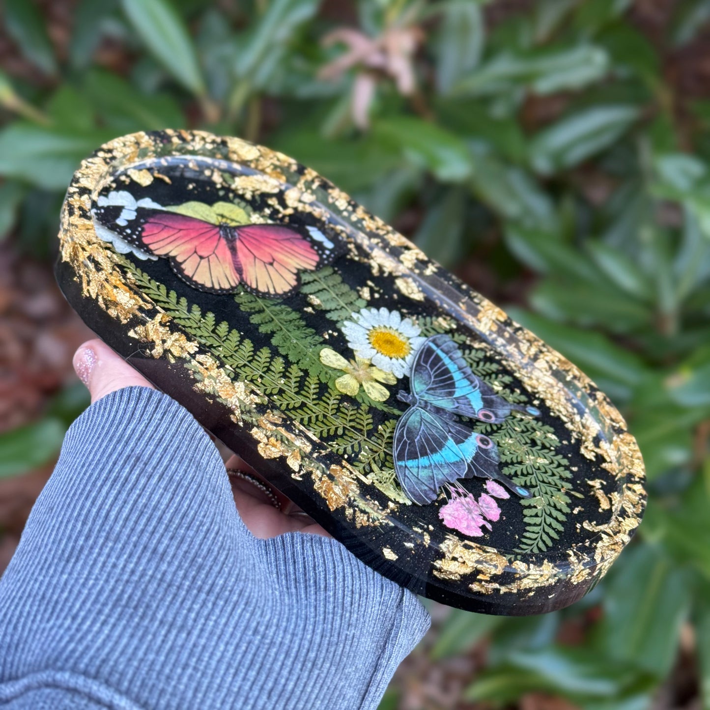 Fern Butterfly Trinket Tray