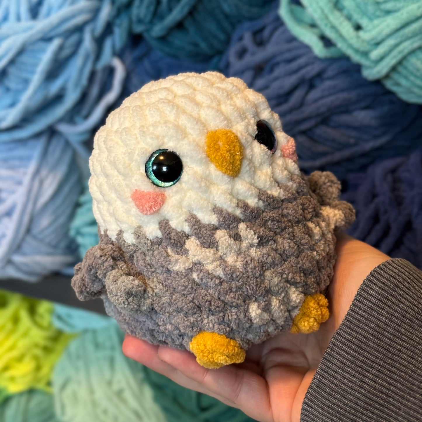 Seagull Crochet Plushie | Hand Painted Eyes