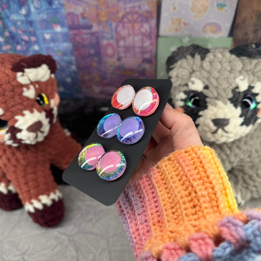 Hand Painted Kawaii Eyes | 25mm | Set 8