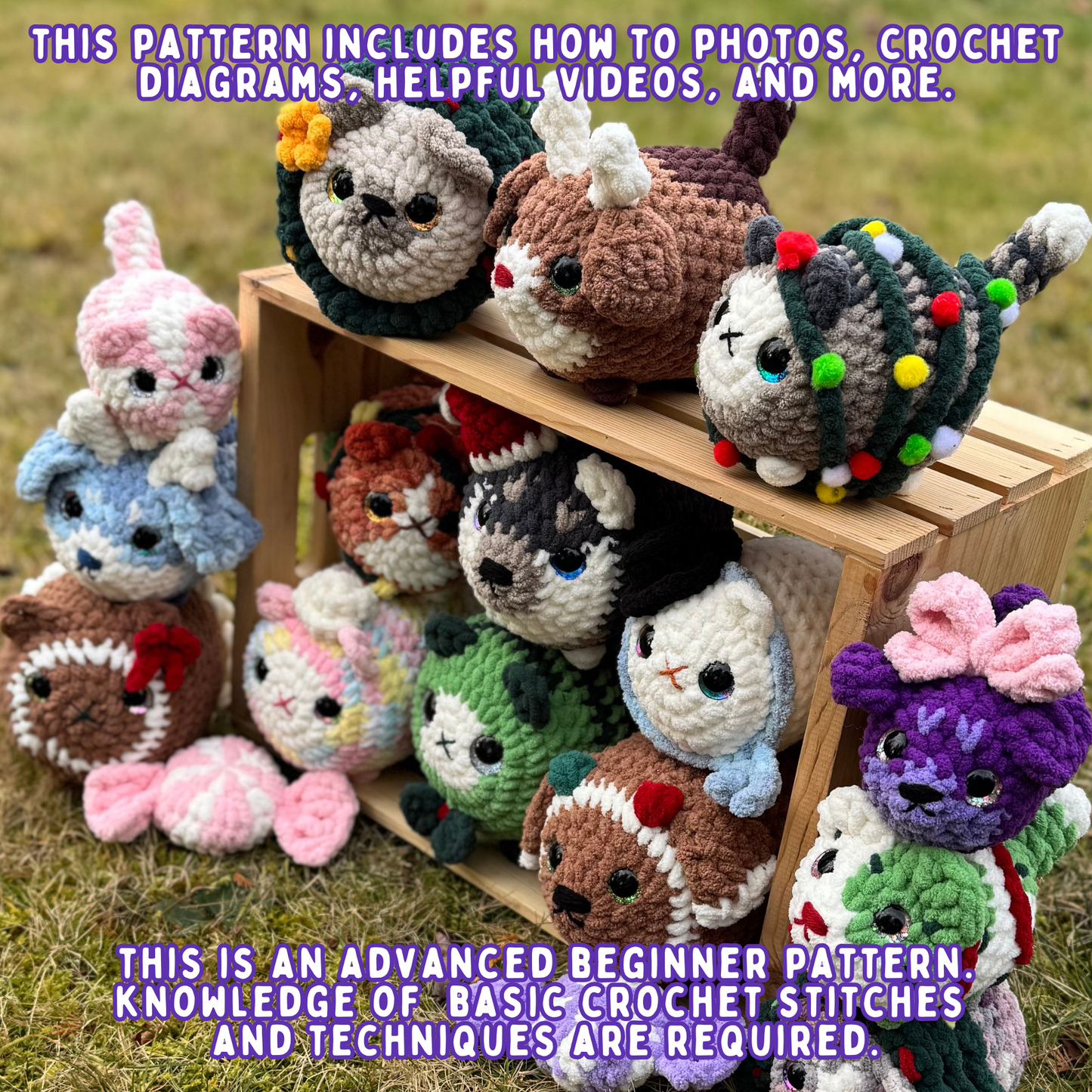 Christmas & Winter Cats & Dogs Crochet Pattern | Digital Download