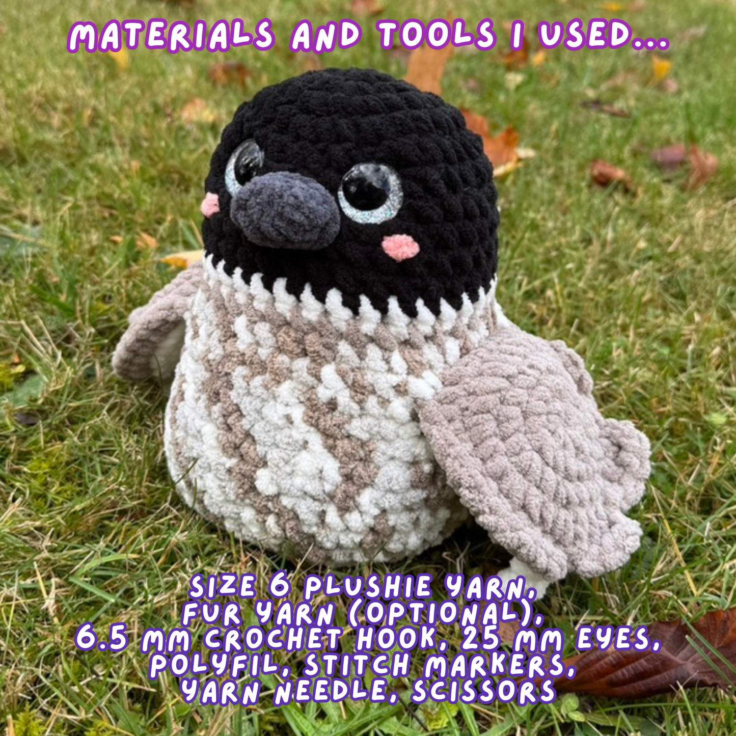 Big Birdie Plushies | Low Sew Crochet Pattern | Digital Download