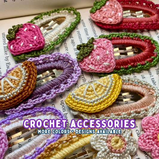 Crochet Accessories | Hair Clips and Earrings