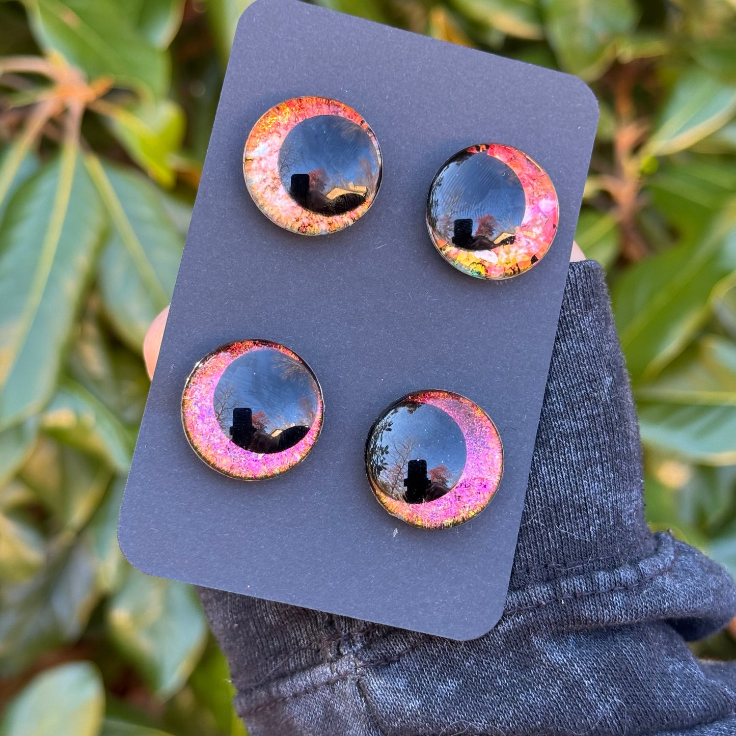 25 mm Hand Painted Kawaii Eyes | Amber + Autumn | Set #2